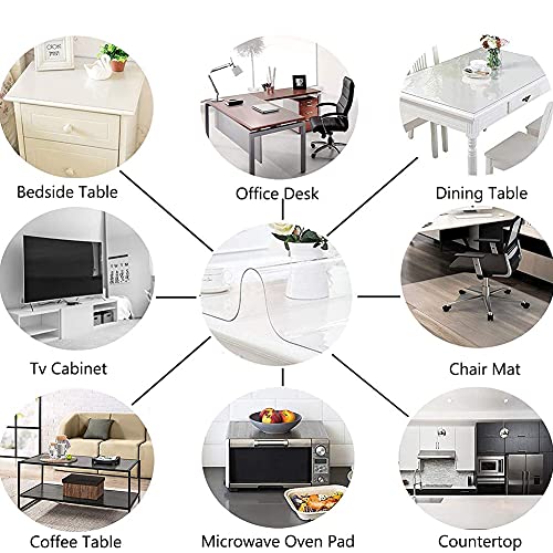 Nappe en pvc transparent epais protège table résistant - 8