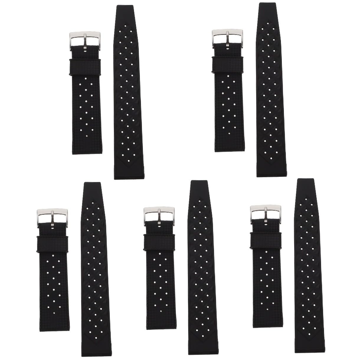 Gatuida 2Pcs Cinturino In Silicone Traspirante Cinturino Nero Accessori Per Lo Sport Orologio In Silicone Per Orologio In Reloj Deportivo Para Mujer Per