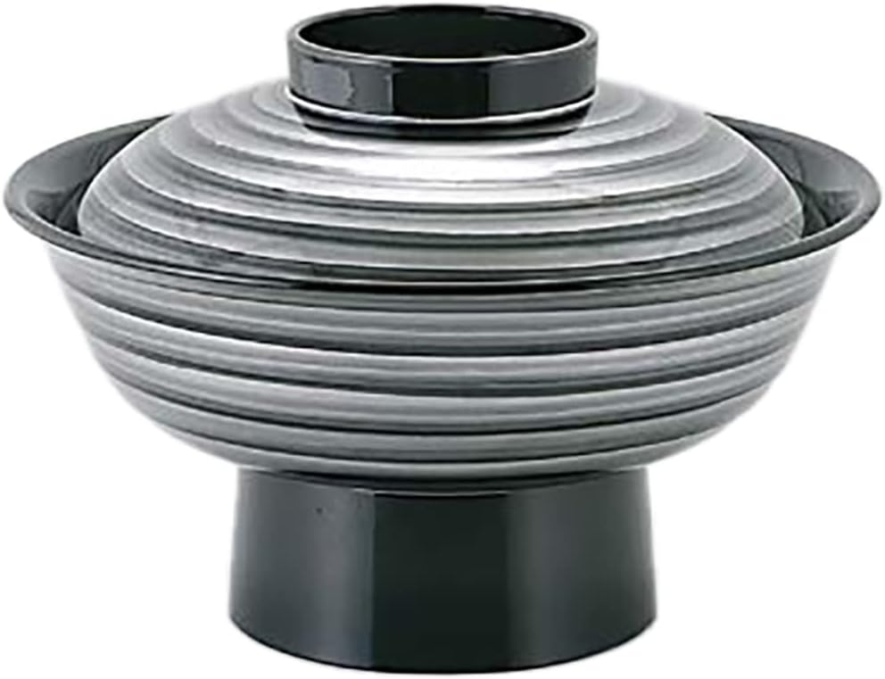 未使用品　木箱５客　高級輪島塗　雑煮　九布 黒漆 春秋蒔絵 波模様　吸物　菊柄 木箱5客 高級輪島塗 雑煮 九布 黒漆 春秋蒔絵 波模様 吸物