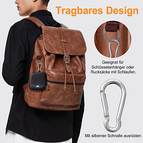 Hartschalen Schutztasche für Bosch Intuvia, E-Bike Computer Display Schutztasche, wasserdichte Displayschutztasche mit Karabiner & Displayschutzfolie (Reißverschluss-Hartschale + TPU-Schutzhülle)