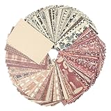 180 hojas de papel estampado, papel para álbumes de recortes para decoración, kit de suministros para planificador de escritura (rojo, gris, marrón)