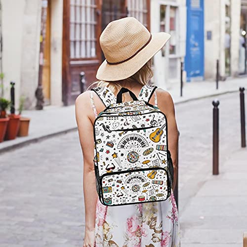 Sac à dos ordinateur violon imprimé pour travail et loisirs - 7
