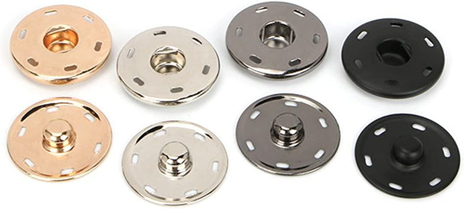 Starożytny Ginuwine DIY10 sztuk 8-30mm Metalowy zatrzask Scrapbooking Niewidoczne guziki Zapięcie płaszcza Akcesoria do szycia(Brass,30mm)