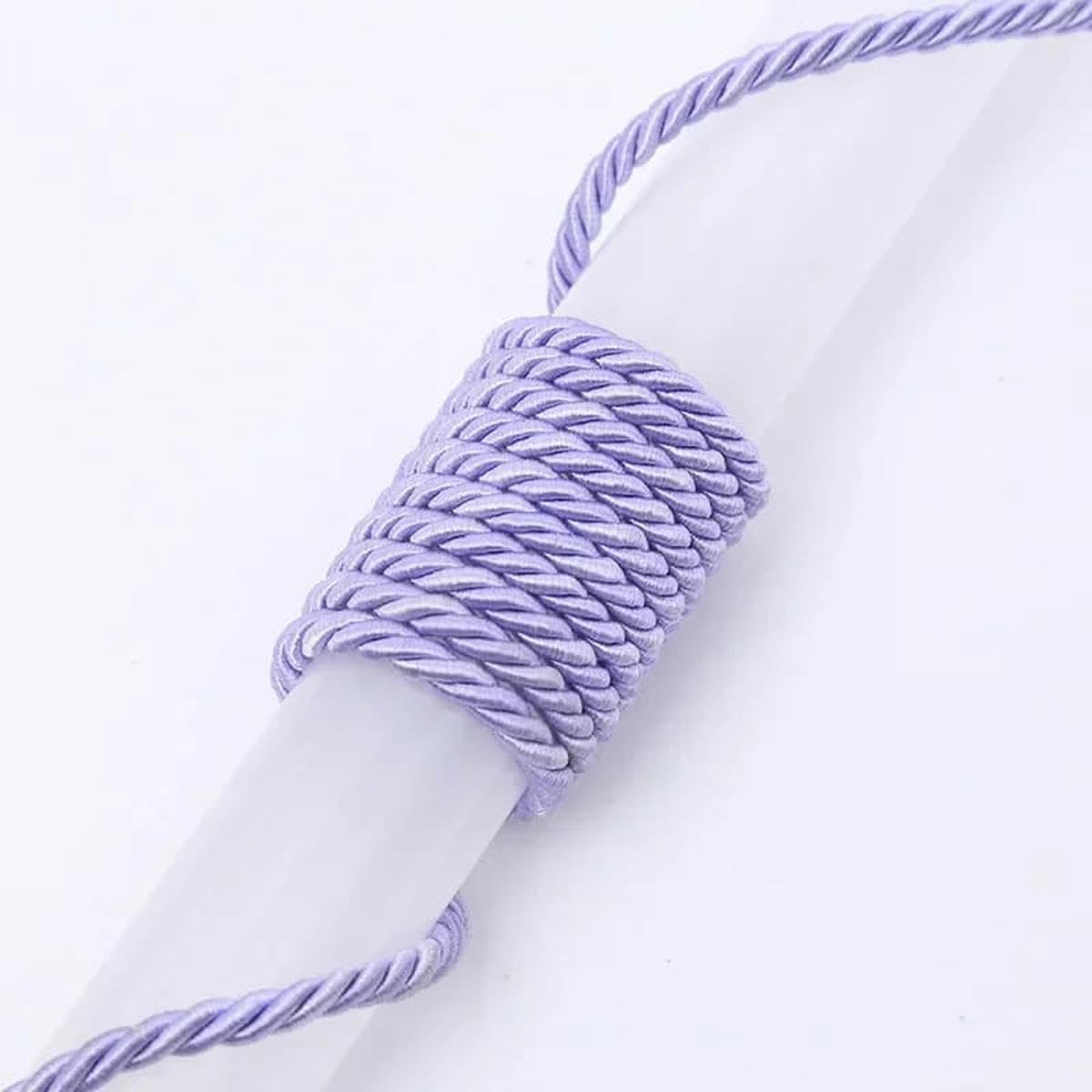 Macrame Cord Twisted String 5mm 3-Ply Braided Polyester Cord Multicolor 5M 10M For DIY Craft Decor(Purple 5mm,5Meter)