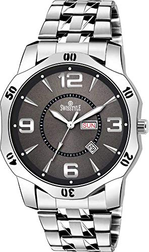 SWISSTYLE Day and Date Blue Dial Analoge Watch for Men-SS-GR6630-GRY-CH (B082V3XLTN) Amazon Price History, Amazon Price Tracker