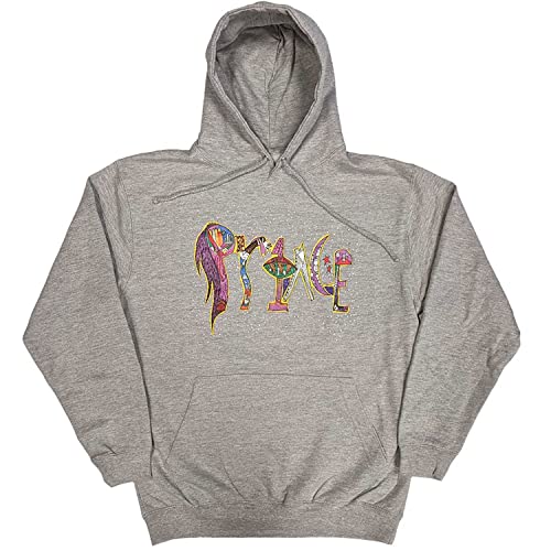 Prince Sweat-Shirt À Capuche 1999 Logo Nouveau Officiel Unisex Gris Pullover Size M