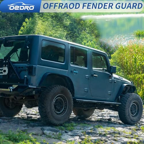 Image of OEDRO Front & Rear Fender Flares Compatible with 2007-2018 Jeep Wrangler JK