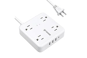 TROND Power Strip with USB Ports and 5ft Extension Cord