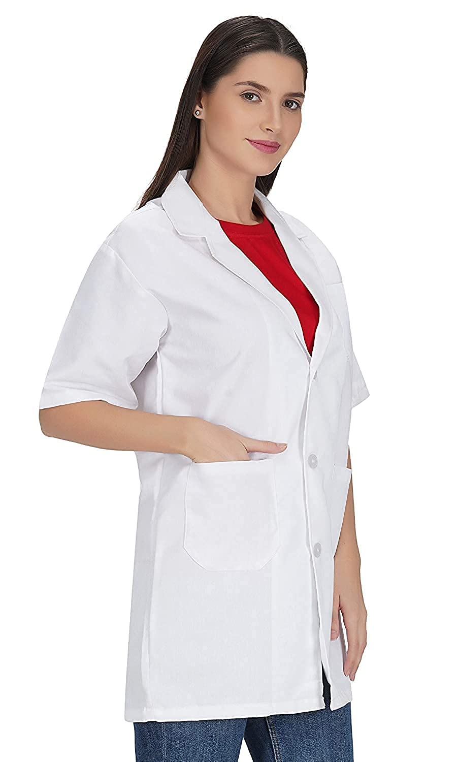 Ajay Apron Chemistry White Lab Coat Lab Half Sleeves for Students (B0B8NR2CW6) Amazon Price History, Amazon Price Tracker