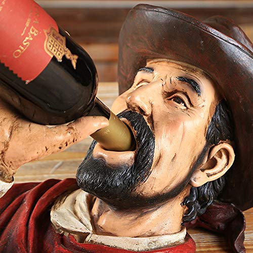 Statue belle petit casier à vin : artisanat de collection rétro - 5
