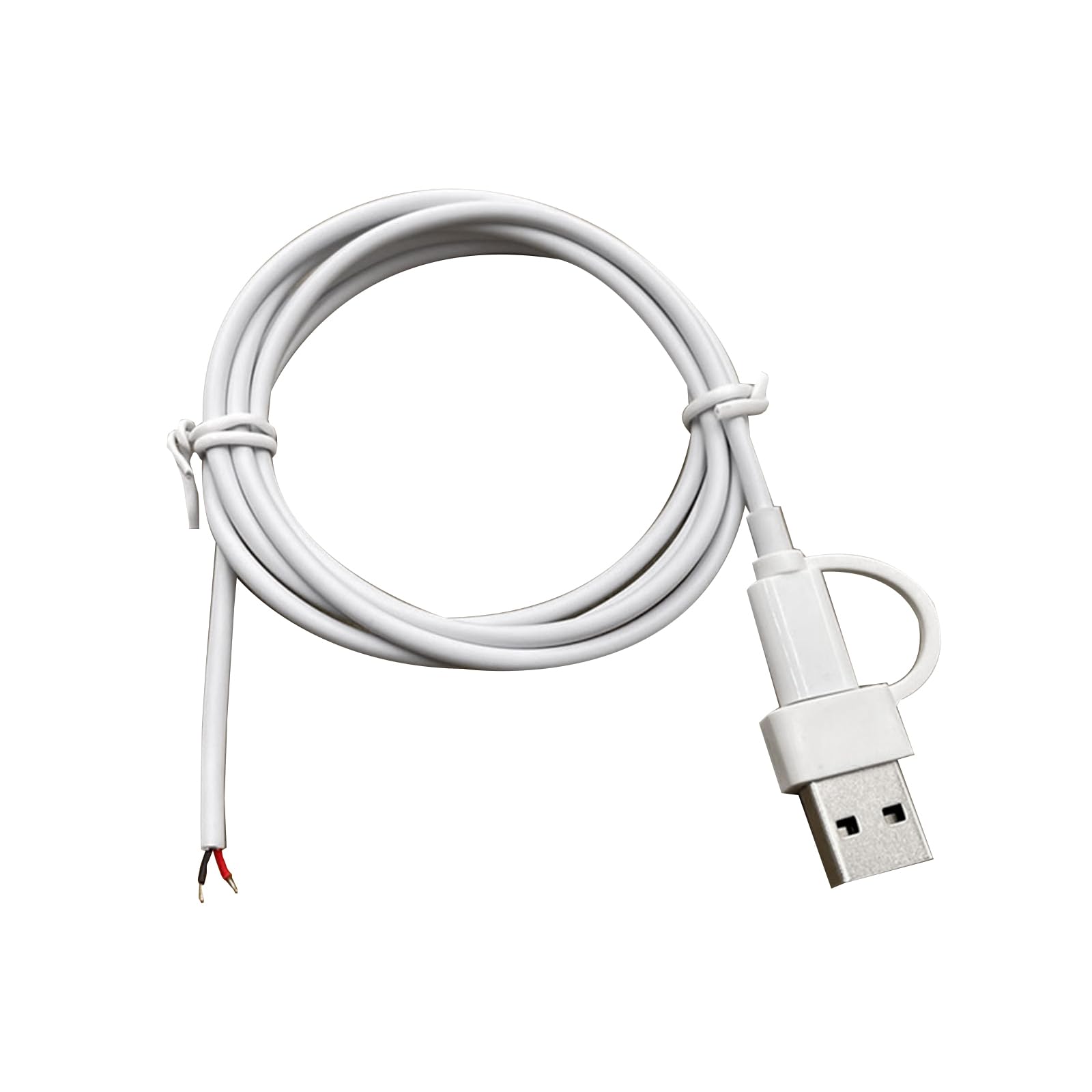 USB-C Auf 2-Pin Pigtail Kabel – 5V/2A, Blanke Enden Für DIY LED & Lüfter