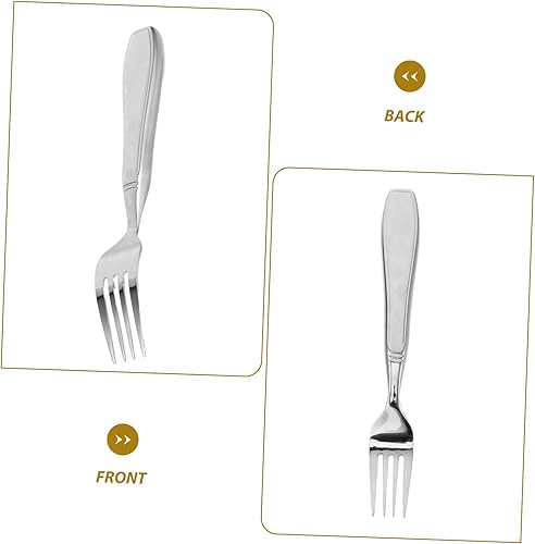 Miniatura 3 de Utensilios adaptativos de acero inoxidable con peso para ancianos discapacitados, tenedor agitador, cuchara cuchillo de acero inoxidable para