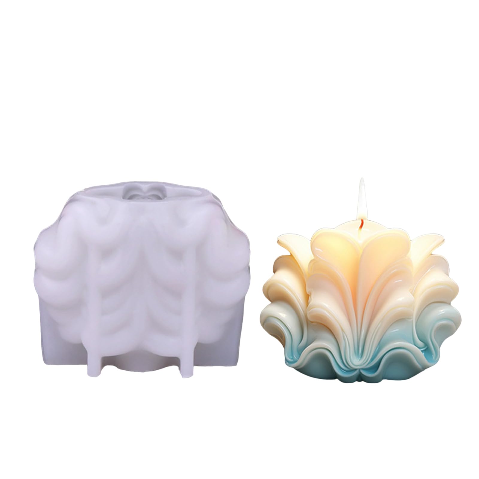 NEWFT 3D Conch Molds for Gypsum Ornament Home Decorations Set