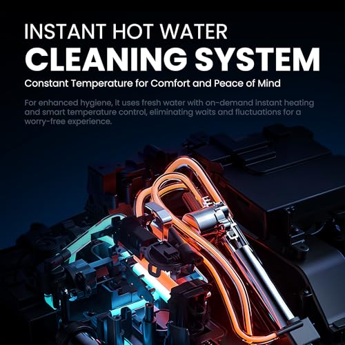 Sanitario inteligente London Sunshine ADA Premium con tapa de apertura automática, sensor de pie para descarga, bidé con lavado y secado de aire, boquilla autolimpiable, asiento calefactable y pantalla LED miniatura 5