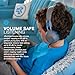 JLab JBuddies Studio 2 Wireless +Wired On-Ear Kids Headphones, Grey/Blue, 65+ Hour Battery Life, Share Mode, Volume Safe, Volume Limiter, Folding, Adjustable, Noise Isolation, with Mic
