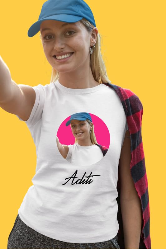 Image of THEWHOOP Personalized Custom Print Round Neck White Polyester Kids and Adults T-Shirts for Boys, Girls, Men, Women