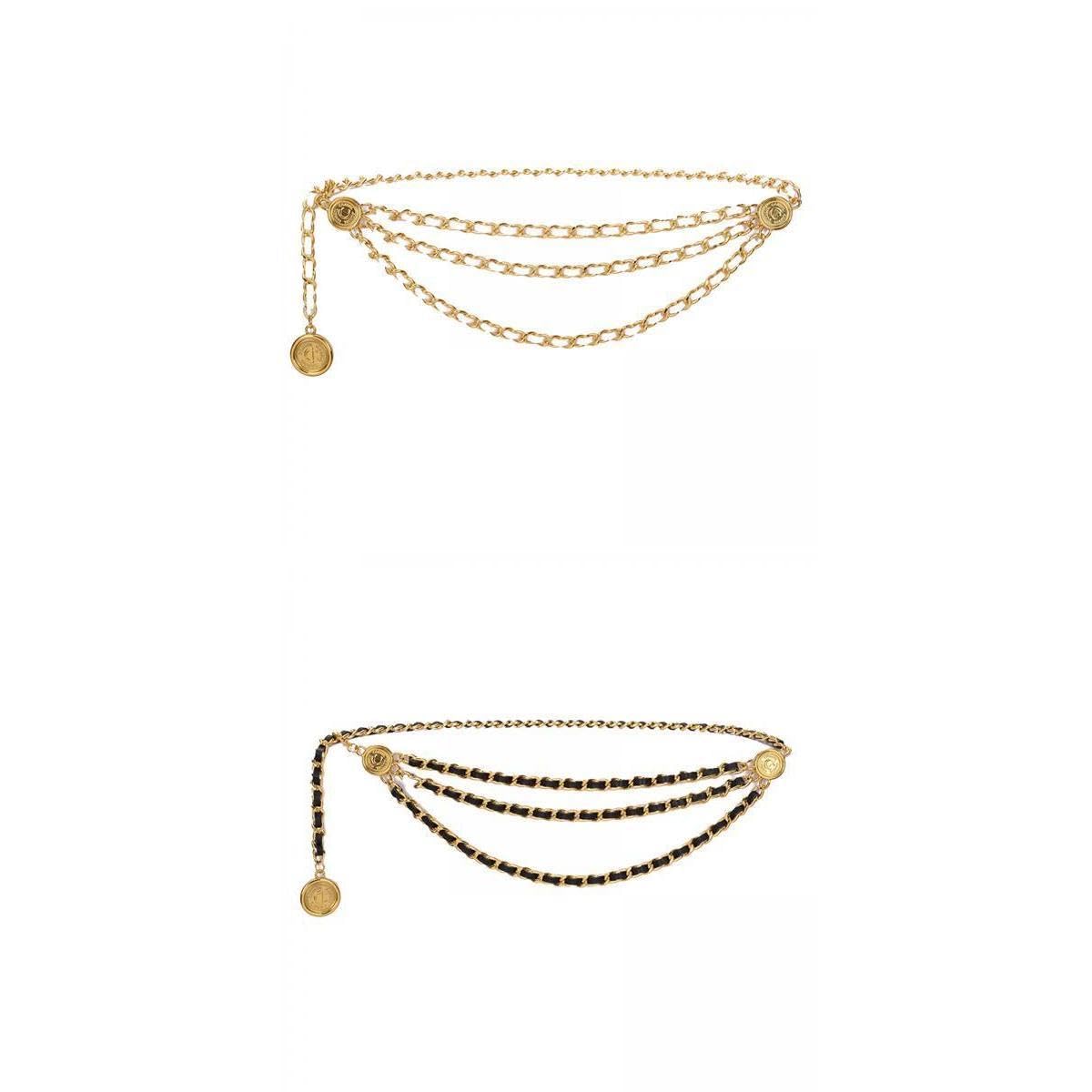 merishopp 2x Waist Chain Belt Multilayer Trendy Fashion Charms for Dresses Gifts-picture-26