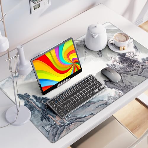 Tapis de souris grand format LL-COEUR protège bureau imperméable 70x40 cm - 3