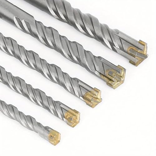 SDS Plus Cross Head Hammer Drill Bit - 4 Point X Head Cutter Carbide Double Twisted - Drilling Masonry, Concrete, Brick, Stone (7x160mm)