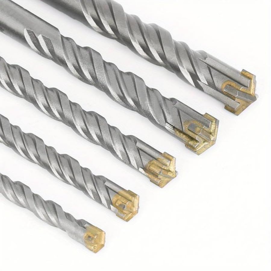 SDS Plus Cross Head Hammer Drill Bit - 4 Point X Head Cutter Carbide Double Twisted - Drilling Masonry, Concrete, Brick, Stone (12x600mm)