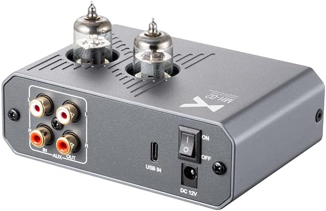 XDUOO MH-02 A-Class Amplifier,Small Tube Amplifier Decoder 1300MW Output Power Dual 6Jl Tube CS43131 DAC Chip,Can Easily Drive Various Headphones