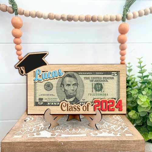 2024 Graduation Gift, Personalized Money Holder, Cash Holder, Gift for Graduate, High School, College, University, Class of 2024 Senior Gift for Graduates High School Students4