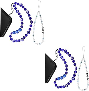 Generic 4 Peças Cordão De Telefone Cordão Charme Correntes E Amuletos De Telefone Contas De Telefone Alça De Turquia Chamada Mau Olhado Alças De Telefone Alça De Telefone Corrente De