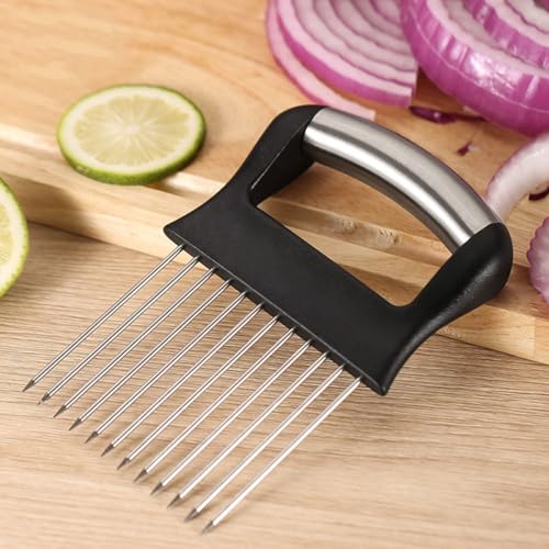 Cortador de cebolla multiusos acero inoxidable con mango seguro miniatura 5