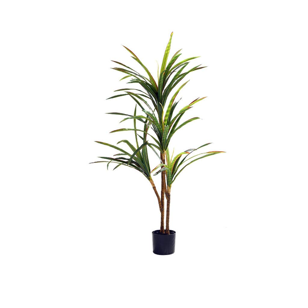 MYBA Artificial trees Artificial Tree Includes Pot Base, Artificial Dracaena Tree Plants Greenery Simulation Tree Plants Home Green Decor Potted Fake Tree Artificial Plants (Color : Green, Size : A)