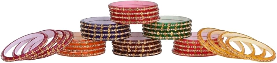 Somil Bridal Bangle/Kada Set For Party Marriage, And Function, Combo Of 8 Set, Each Set In 4 Bangles, Multicolor