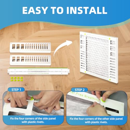 Image of 20x25x2 Air Filter AC Furnace Comparable with MPR 1900 FPR 10 HVAC Air Condition cabin Vent Fan Electrostatic Pleated Actual Size 19.49 x 24.49 x 1.75 6 Packs
