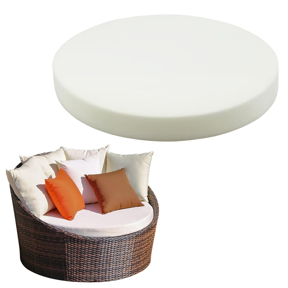 Upholstery Foam Round High Density Foam 3/5/8/10cm Thick Large Patio Daybed Mattress Replacement Round Floor Seating Cushion Futon Padding (3cm Thick,Diameter 150cm)