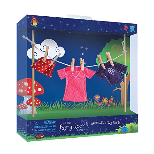 The Irish Fairy Door Company (Irish Fairy Clothes line Incl Female Clothes