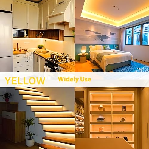 Image of HEADLY 5-Metre Yellow Neon Light Strip with 600 LEDs and 12V Adapter - Ideal for Wall Decorations,Parties Celebrations,Bars and Custom Neon Displays (Pack of 1)