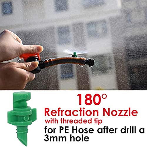 Image of (100pcs) Sprinkler 180 Degree Refraction Watering Sprayer Misting Nozzle Irrigation System for Plants, Garden Lawn, Greenhouse & Agriculture - 100 Pcs