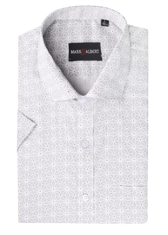 Image of MARK & ALBERT Mens Half Sleeves Printed Shirt