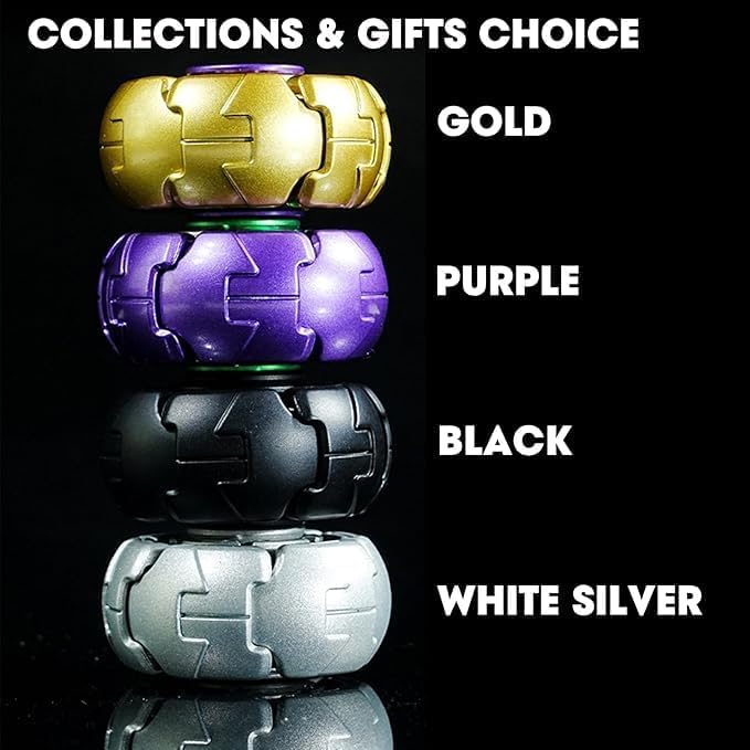 KOMO Fidget Spinners for Adults, EDC Open Armor Mecha Design Metal Fidget Spinner, EDC Fidget Toys Desk Toy for Stress Relief & Anxiety (Purple)