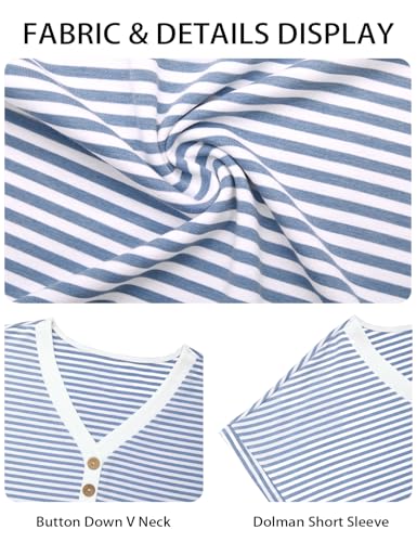 Save 37% on JUSTFASHIONNOW Women's Striped Henley T-Shirt