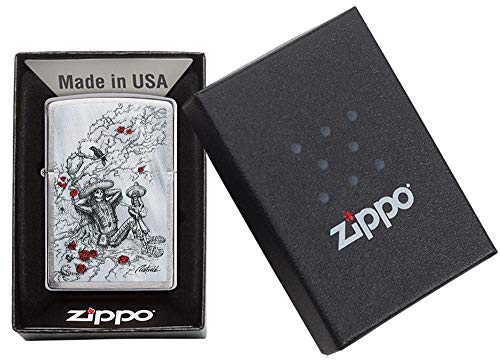 Mechero Zippo original de cromo cepillado Rick Rietveld, el regalo de metal perfecto 7