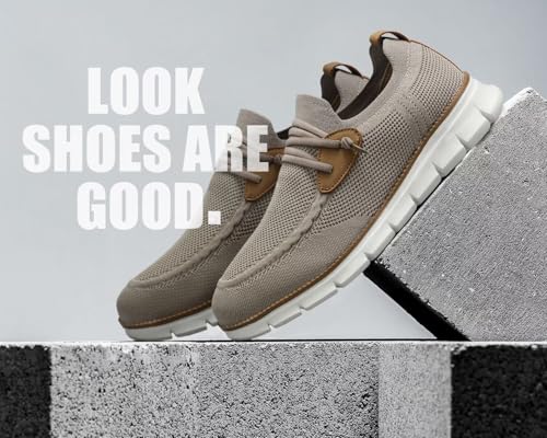 Image of Men's Walking Boat Shoes Slip On Casual Loafers Non Slip Comfortable Lightweight Work Driving Shoes