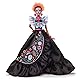 Barbie Signature Doll 2024 Día De Muertos Collectible Black Dress with Blue Ruffle Top, Embroidered Prints, Colorful Accessories