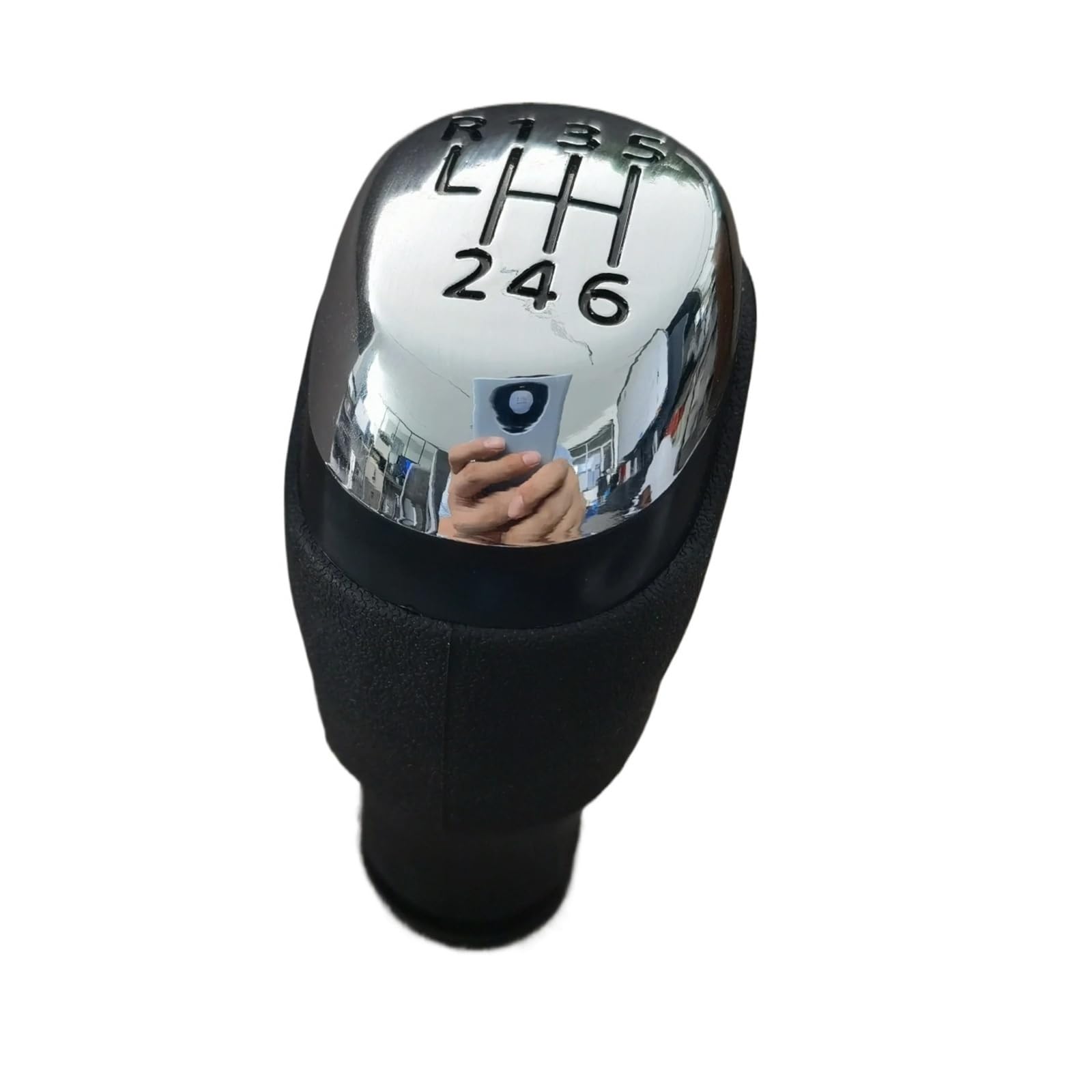 Xzcvtyw Chrome 6 Speed Stick Shift Knob For Car Car Joystick Starter 5/6 Speed Gear Shift Knob For Renault For Clio 4 Iv Mk4(Chrome 6 Speed)