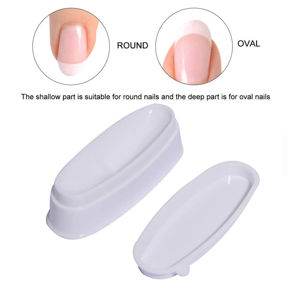 Amazon.com: ABS Durable Easy French Dip Tray Dipping Powder Container Dual  Use for Short Extended Nails Molding for White Pink Smile Line Pack of 1,  HJ-NAT117 : Everything Else
