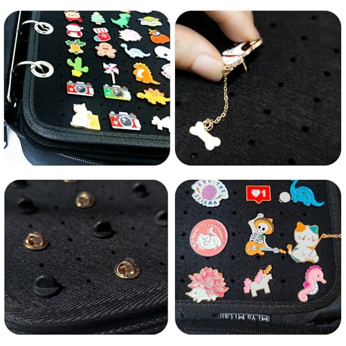 6 Pages Pin Books For Collectors, Enamel Pin Display Pages Pin Carrying Case, Travel Brooch Pins Display Bag(Not Include any Accessories)4