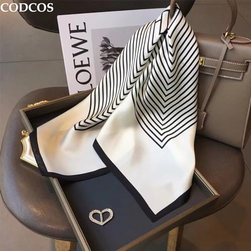 27.5 Inch Silk Feeling Scarf for Women Square Satin Head Scarf Hair Wrap Bandana3