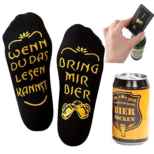 Lucadeau Socken Herren + Flaschenöffner AmEx Optik, Geschenke für Herren zum Weihnachten, Geburtstagsgeschenk für Männer, Wenn Du das Lesen Kannst bring mir Socken ( Socken + Kreditkartenöffner AmEx)