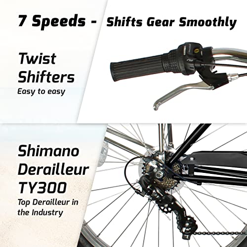 Bicicleta urbana Tracer NAPA/NOVA de acero Hi-Ten, 7 velocidades, para hombre, varios colores miniatura 4