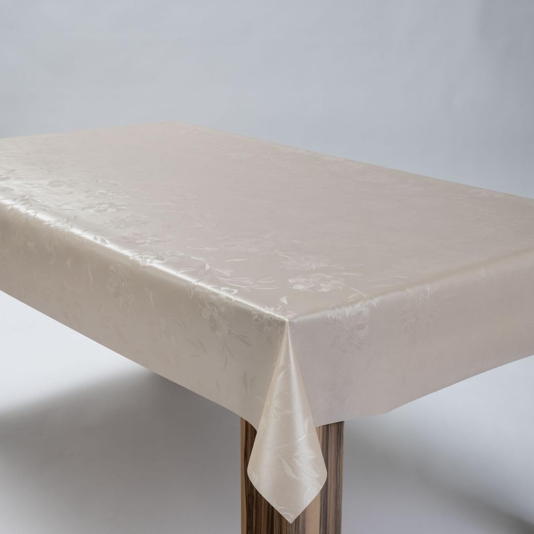 laro Wachstuchtischdecke Floral Classic Eckig PVC - Abwischbare Tischdecke als Meterware, Wasserabweisende Tischdecke für Küche, Balkon & Garten