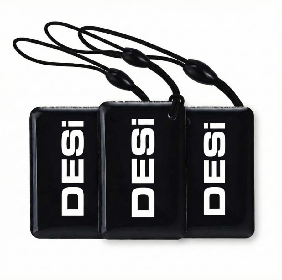 DESi IC Kart Tag, Akıllı Kilit Sistemleri için 3'lü Kart Set, Siyah, Dijital Anahtar, QUiC Serisi ile Uyumlu, Tek Dokunuşla Kolay Erişim