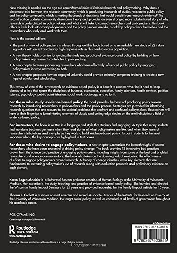Evidence-Based Policymaking: Envisioning a New Era of Theory, Research, and Practice